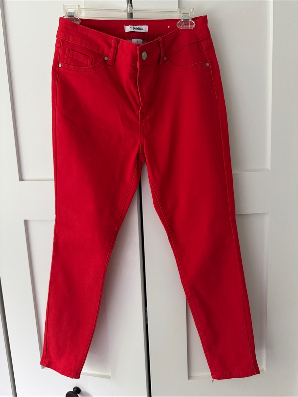 d. jeans Women's Bright Red/Orange Slim leg soft with stretch